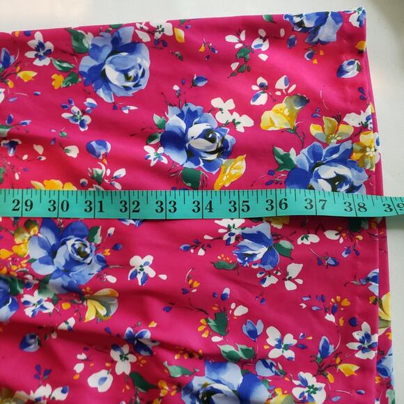 Vintage Collections Chemise Day Dress Gown Pink Floral Tropical Hawaii SzLARGE - Picture 11 of 13